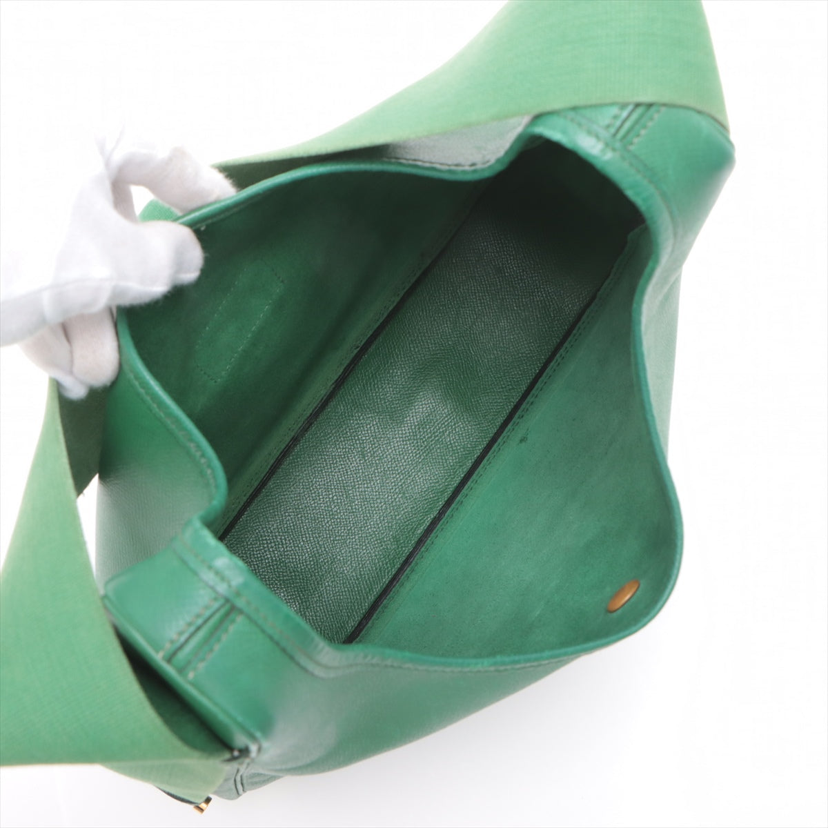 Hermès Courchevel Tsako Green One Handle Shoulder Bag #3753