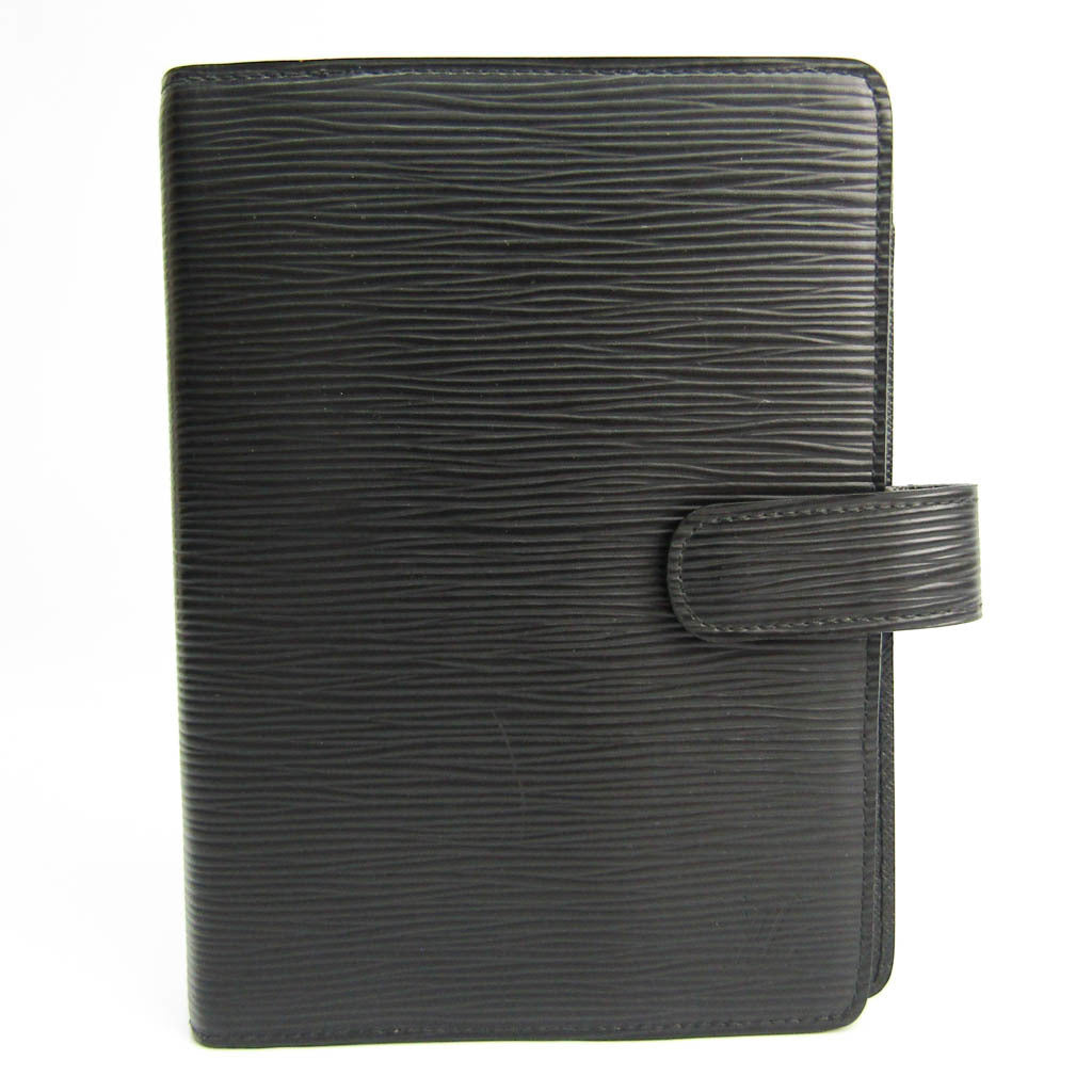 Louis Vuitton Black Leather Agenda MM wallet accessories – Luxe