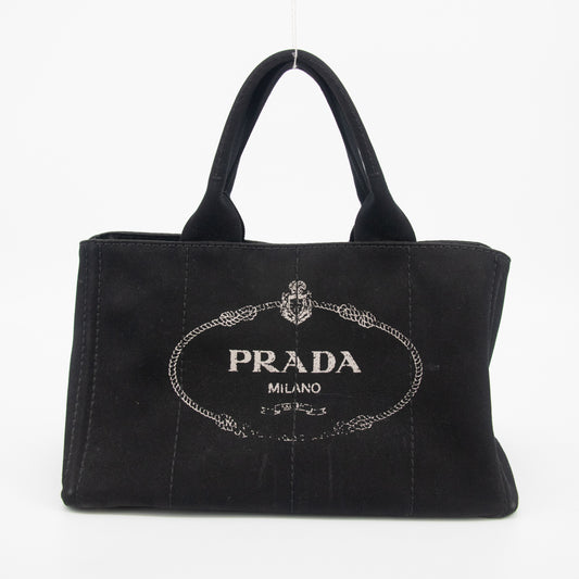 Prada Black Large Canapa Logo Tote  #1318