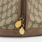 Gucci GG Canvas Brown Dome Half Moon Handbag