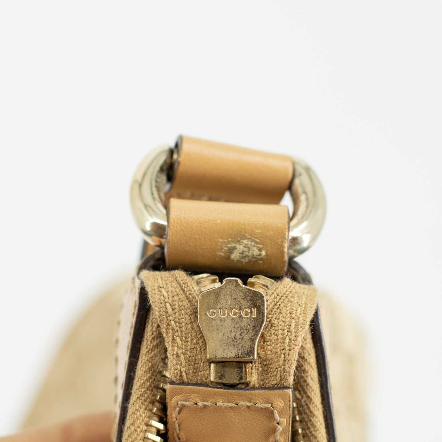 Gucci Beige GG Supreme Canvas Web/Horsebit Detail Crossbody Bag