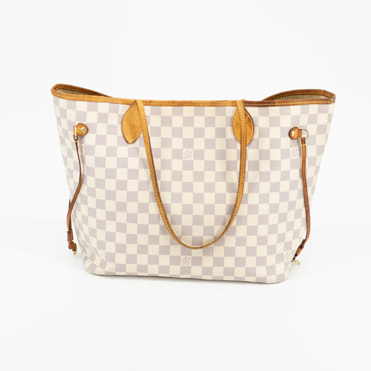 Louis Vuitton Damier Azur Neverfull MM Tote Bag  #1679