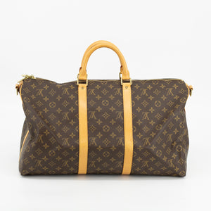 Louis Vuitton Monogram Keepall Bandouliere 50 Canvas Travel Bag