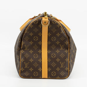 Louis Vuitton Monogram Keepall Bandouliere 50 Canvas Travel Bag