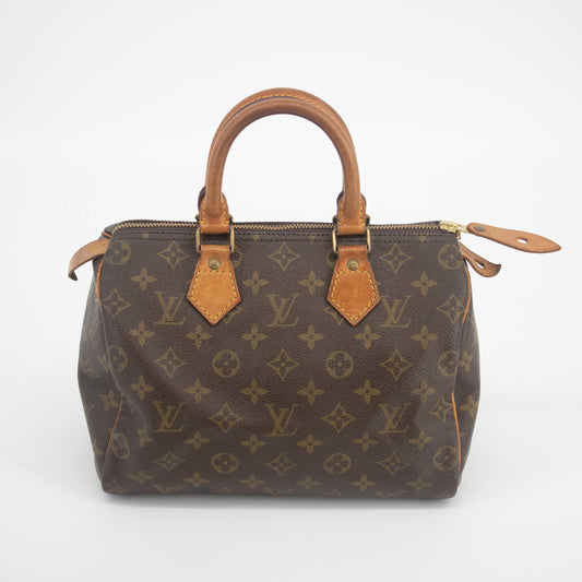 Louis Vuitton Monogram Speedy 25 Brown Canvas Handbag #1711