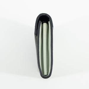 Celine Long Wallet in Navy and Mint Green Leather #1755