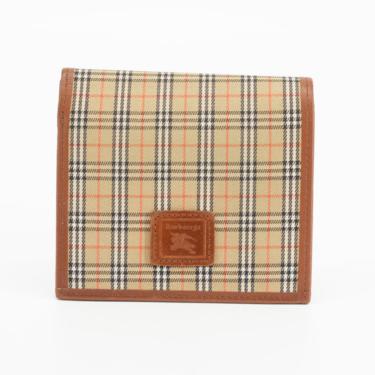 Burberry Compact Wallet in Tan Novacheck Canvas #1756