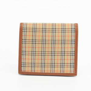 Burberry Compact Wallet in Tan Novacheck Canvas #1756