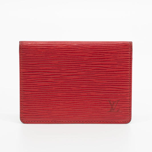 Louis Vuitton Red Epi Card Case #1771