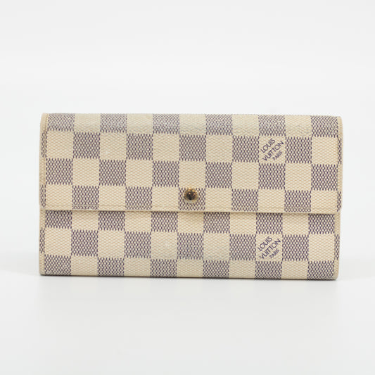 Louis Vuitton Damier Azur Sarah Long Wallet #1826