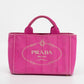 Prada Pink 2-Way Canapa Logo Small Tote #1836