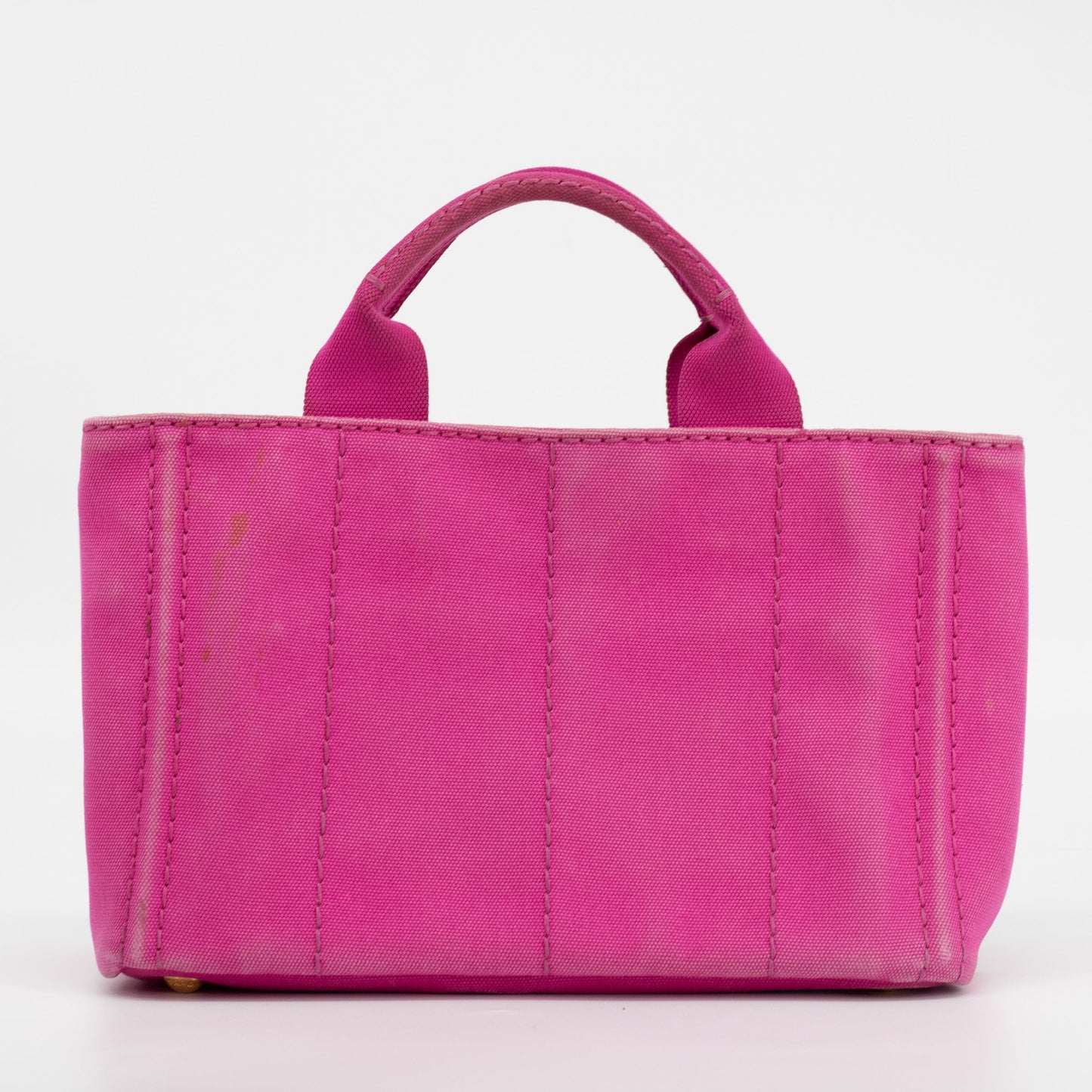 Prada Pink 2-Way Canapa Logo Small Tote #1836