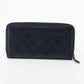 Gucci Navy Interlocking G Leather Round Zipper Long Wallet #1863