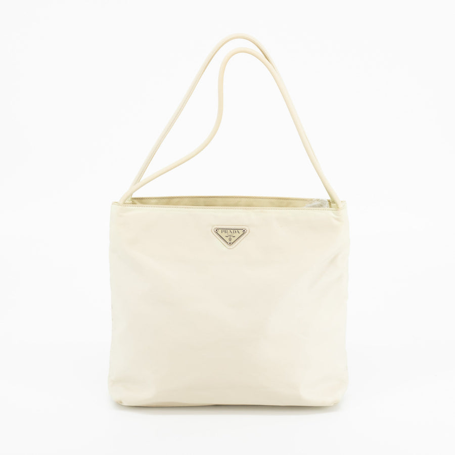 Prada White Nylon Tessuto Tote Bag #1883