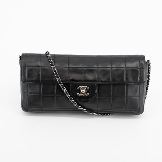 Chanel East West Chocolate Bar Black Shoulder Bag  #1893