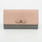 Gucci Pink x Gray Guccissima Leather Ribbon Long Wallet #1959