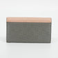 Gucci Pink x Gray Guccissima Leather Ribbon Long Wallet #1959