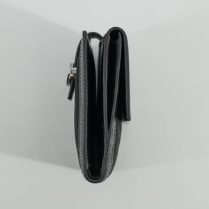 Gucci Black Nylon Canvas x Leather Compact Wallet #1962