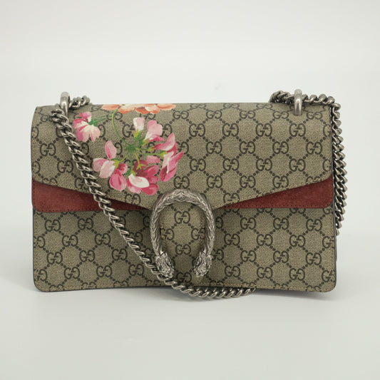 Gucci GG Supreme Canvas Medium Dionysus Shoulder Bag Floral-#1996