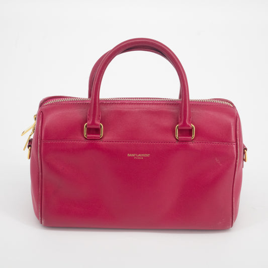 Saint Laurent Pink Leather Baby Duffle w/ Strap  #2028