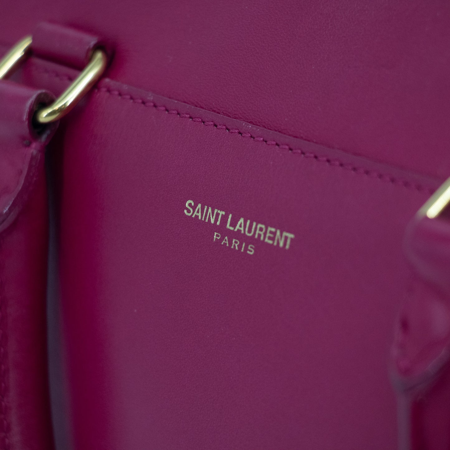 Saint Laurent Pink Leather Baby Duffle w/ Strap  #2028