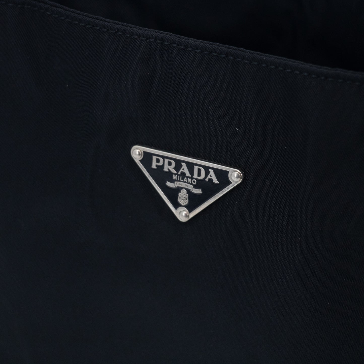 Prada Black Nylon x Leather Tote Bag  #2029