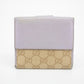 Gucci Beige x Light Purple GG Canvas x Leather Heart Compact Wallet  #2037