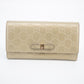 Gucci Gold Guccisima Leather Ribbon Long Wallet #2056