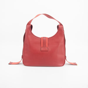 Hermes Tsako Sako Convertible Red Ardenne Leather Bag #2067