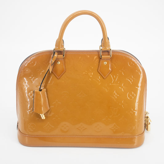 Louis Vuitton Vernis Burnt Orange Alma PM  #2073