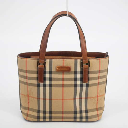 Burberry Novacheck Canvas Brown Mini Tote Bag  #2074