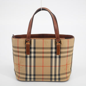 Burberry Novacheck Canvas Brown Mini Tote Bag  #2074