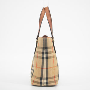 Burberry Novacheck Canvas Brown Mini Tote Bag  #2074