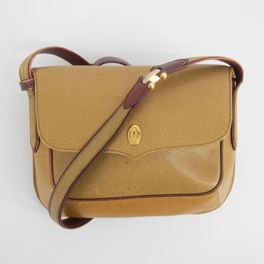 Cartier Tan Leather Crossbody Bag  #2080