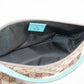 Gucci GG Canvas Boat Pochette w/ Teal Trim  #2086