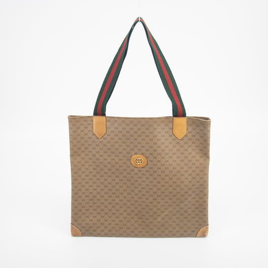 Gucci GG Coated Canvas Sherry Line Tote Bag #2102