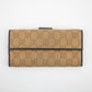 Gucci GG Canvas Brown / Black Long Wallet  #2146