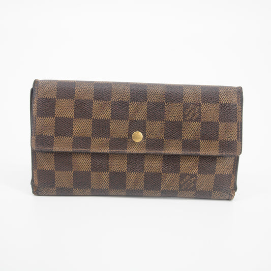 Louis Vuitton Damier Ebene Canvas International Long Wallet #2167