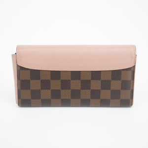 Louis Vuitton Damier Ebene Normandy Long Wallet Pink #2169