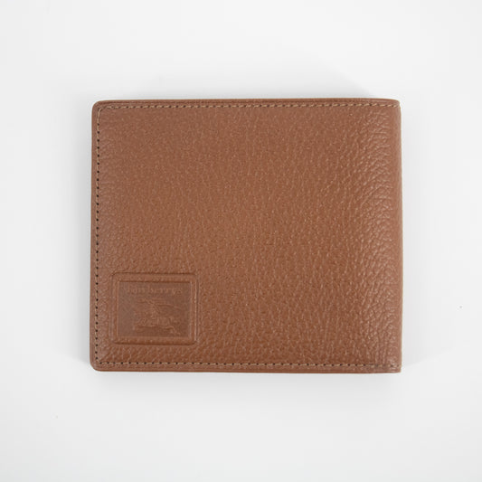 Burberry Brown Leather Bifold Wallet  #2173