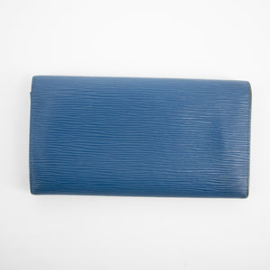 Louis Vuitton Blue Epi Leather Porte Sarah Wallet  #2178