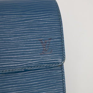 Louis Vuitton Blue Epi Leather Porte Sarah Wallet  #2178