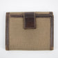 Prada Brown Canvas Leather Compact Wallet #2186