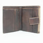 Prada Brown Canvas Leather Compact Wallet #2186