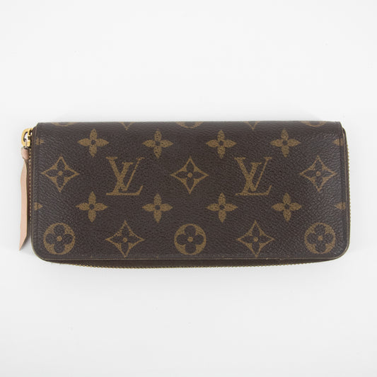 Louis Vuitton Monogram Canvas Clemence Wallet w/ Pink Interior  #2203