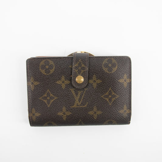 Louis Vuitton Monogram Canvas Kisslock Wallet #2218