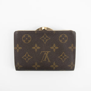 Louis Vuitton Monogram Canvas Kisslock Wallet #2218
