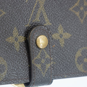 Louis Vuitton Monogram Canvas Kisslock Wallet #2218