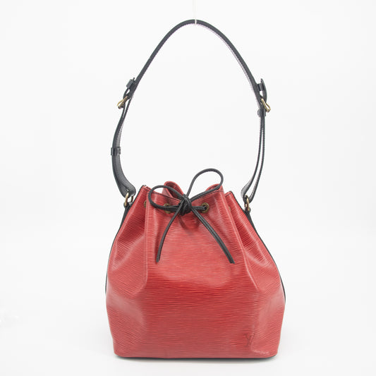 Louis Vuitton Red Epi Leather Petite Noe Shoulder Bag #2229