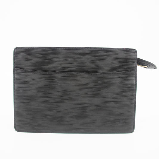 Louis Vuitton Black Epi Pochette Homme  #2231